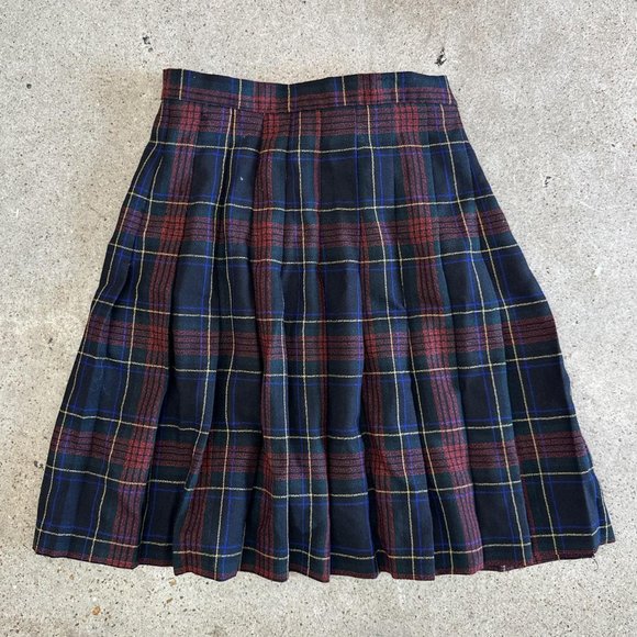 Vintage plaid pleated mini skirt - Picture 5 of 5